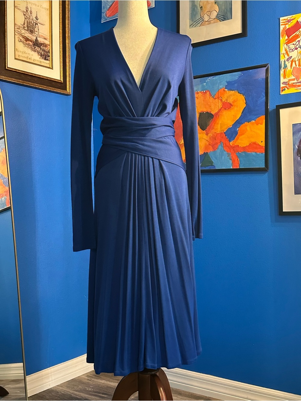 Issa London Royal Blue Wrap Effect Midi Dress – Kate Middleton Style